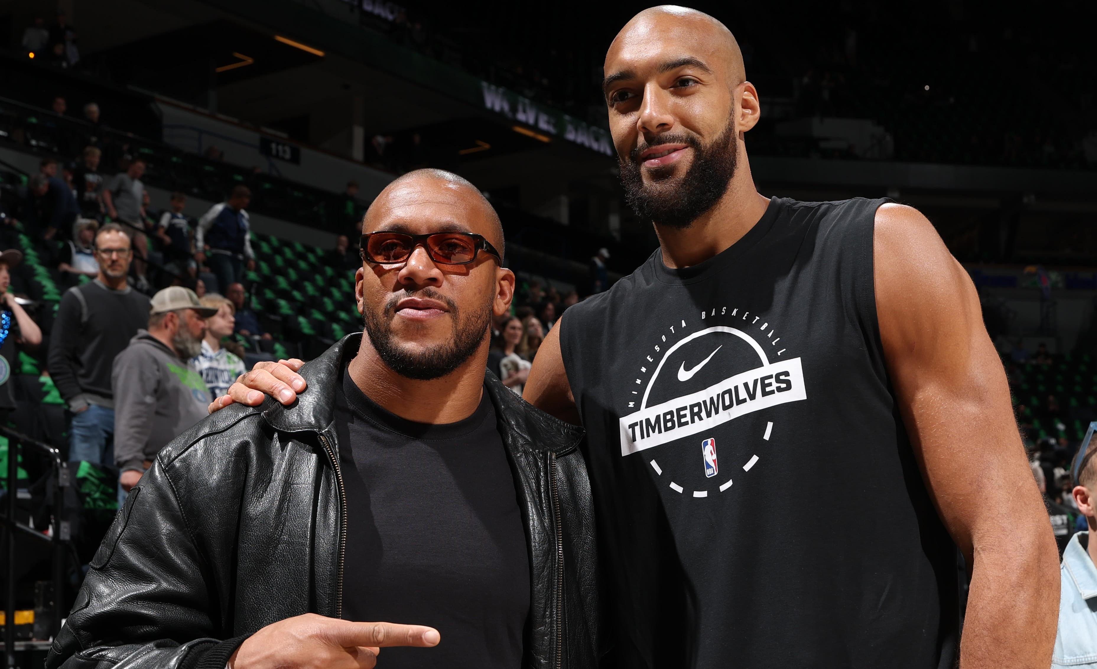 UFC Champ Ciryl Gane Drops Buckets on Rudy Gobert | Video