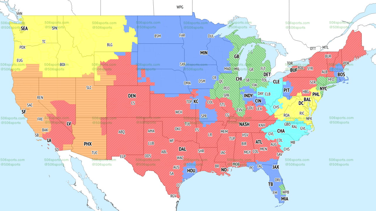 NFL Week 3 Coverage Maps: Fox, CBS Games Today
