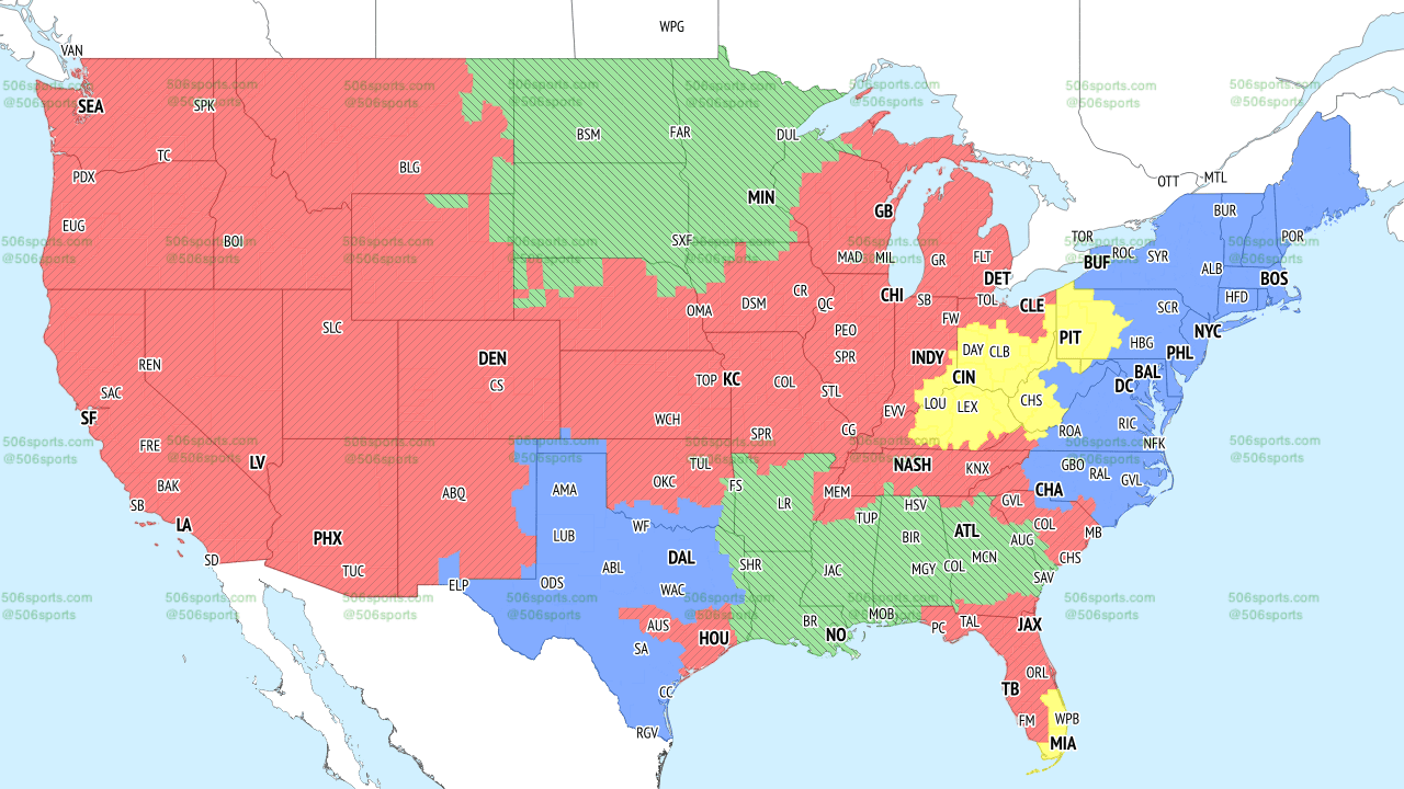 NFL Week 5 Coverage Maps: Fox, CBS Game Assignments