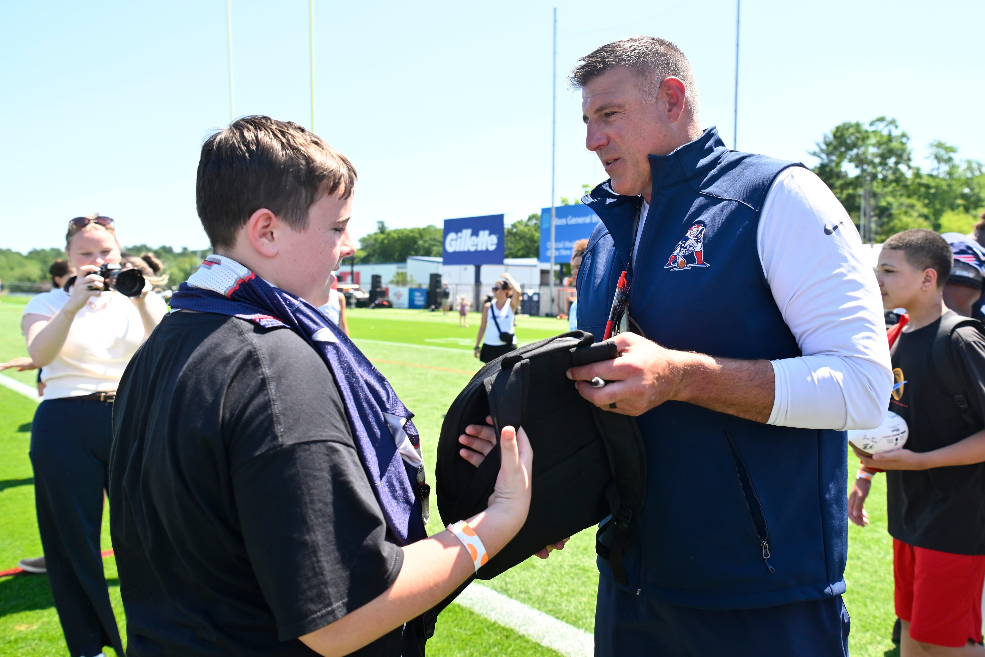 Patriots Players Surprise Woonsocket Students with School