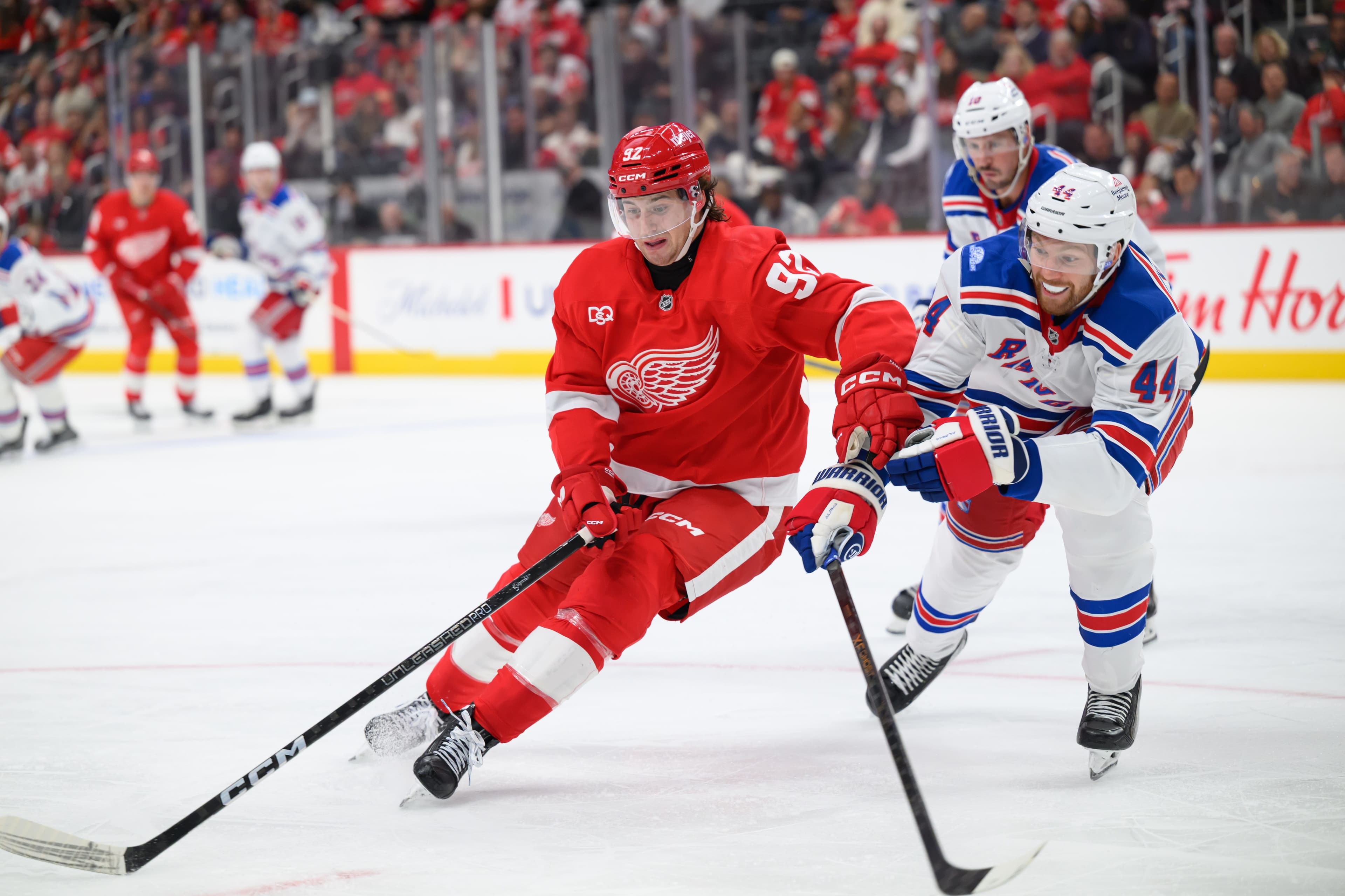 Red Wings Seek Scoring Help as Foes Key on DeBrincat