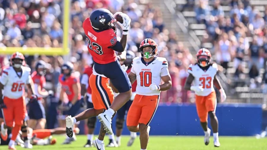 Xavier Watson Scores First UConn TD in Syracuse OT Loss