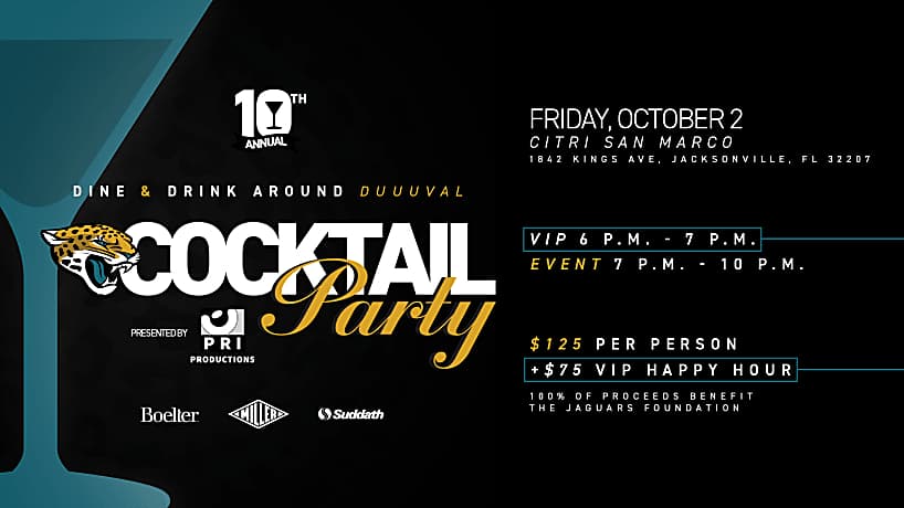 Jaguars Foundation Sets 10th Annual Cocktail Party in 2026